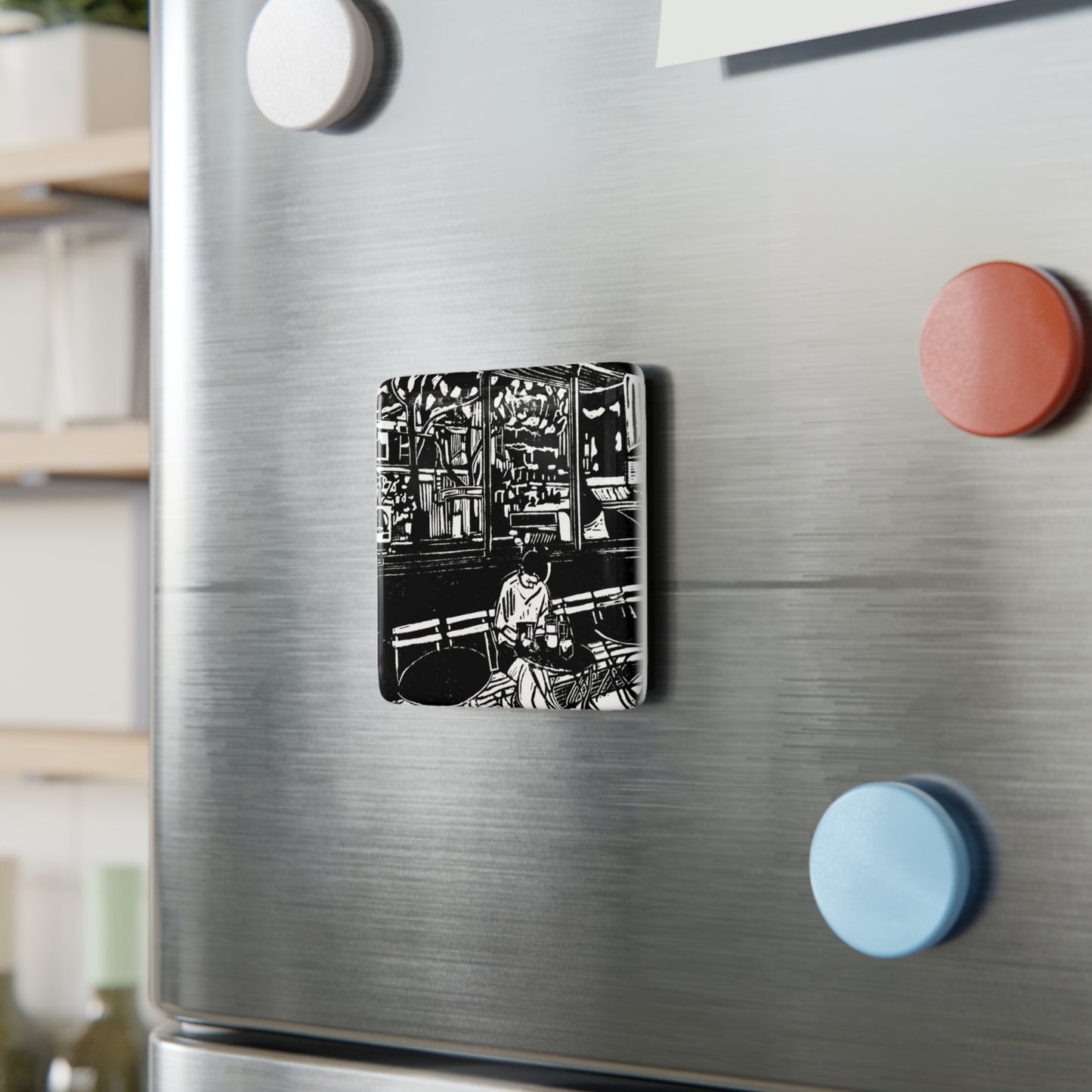 Solo Date 2x2" Porcelain Magnet Square